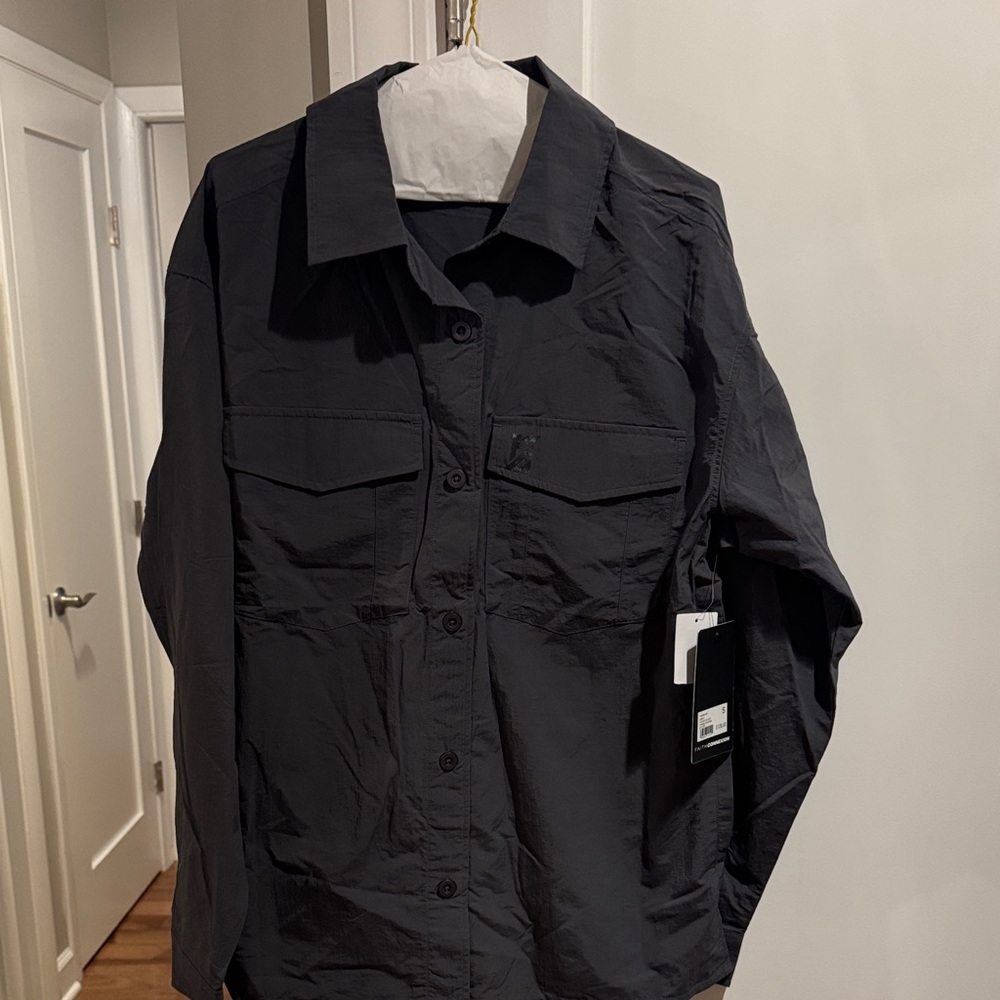 Faith Connexion Shadow Black Crinkle Jacket
